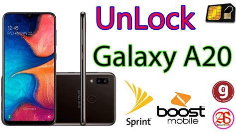 Unlock Sim Samsung Galaxy A20 Sprint Boost Mobile Global