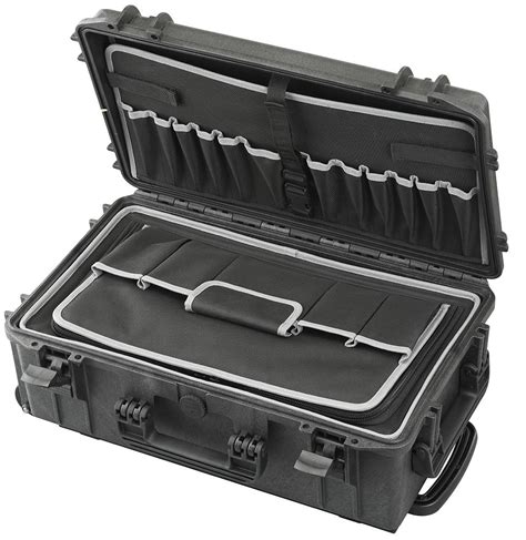 Black Waterproof Trolley Tool Case - 225mm x 574mm x 361mm - Max Waterproof Cases | CPC