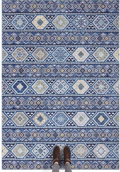 Elle Decoration Dywan Anatolian Niebieski Multikolor 80X150 Cm Aff49cf5