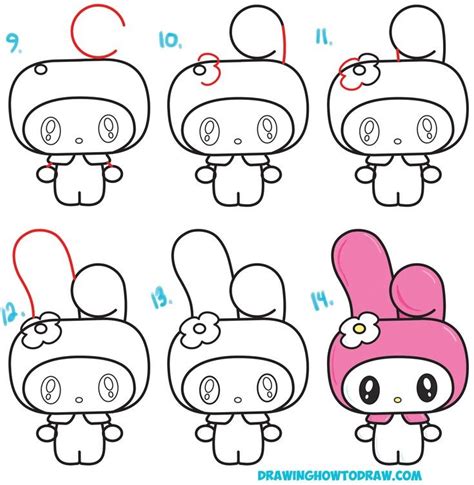 How To Draw My Melody Idea 4 Step By Step Drawing Photos