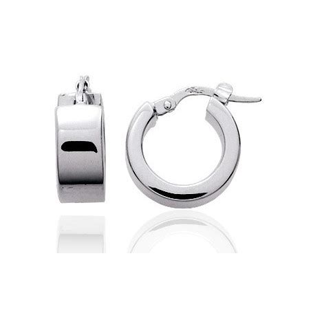 Boucle d oreille pour homme argent massif créole 15 mm pour homme