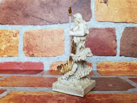 Vintage Poseidon Figurine Miniature Greek God Poseidon Altar Etsy