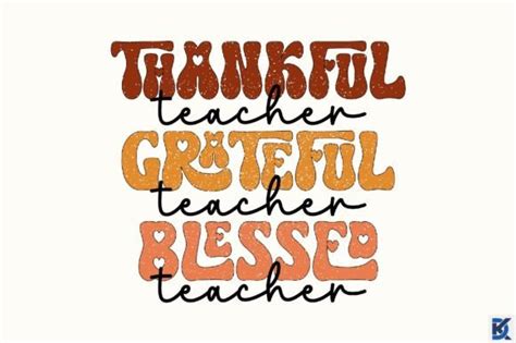 Retro Thankful Teacher Grateful Teacher Graphic By Designking