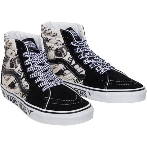 Buy Vans Mens Sk8 Hi Tops Blackwhite
