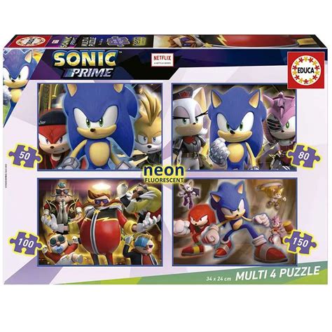 Comprar Educa puzzle Sonic Prime Neón progresivo 50 80 100 150 piezas