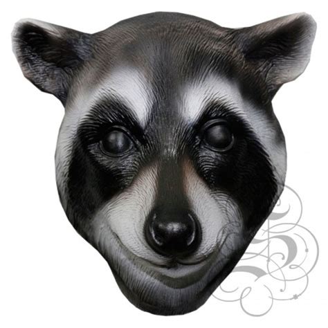 Latex Raccoon Mask Animal Overhead Party Mask