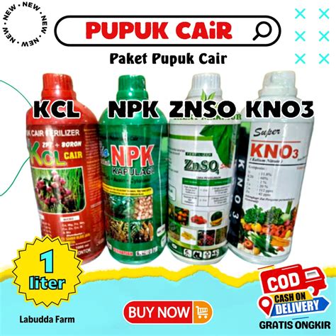 Jual Paket Hemat Beli Dapat Pupuk Kcl Kno Npk Zn Cair Pupuk Cair