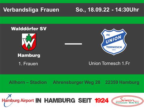 Verbandsliga Walddörfer SV 1 Frauen Union Tornesch 1 Frauen