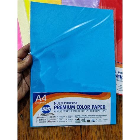 Jual Kertas Warna A Paperfine Gsm Pack Isi Lembar Shopee