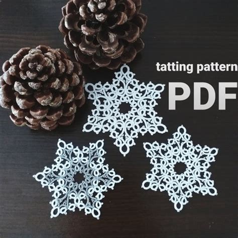 Tatting Pattern Pdf Snowflake Frozen Coral For Etsy