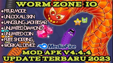 Game Offline Worm Zone Io Mod Apk V Update Terbaru Unlock