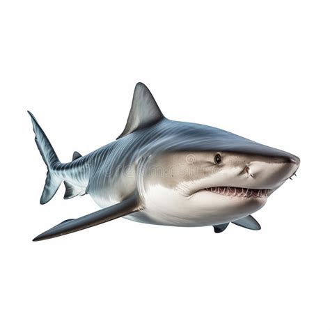 Tiger Shark Swimming Underwater Showing Sharp Teeth Stock Illustration - Illustration of sharp ...