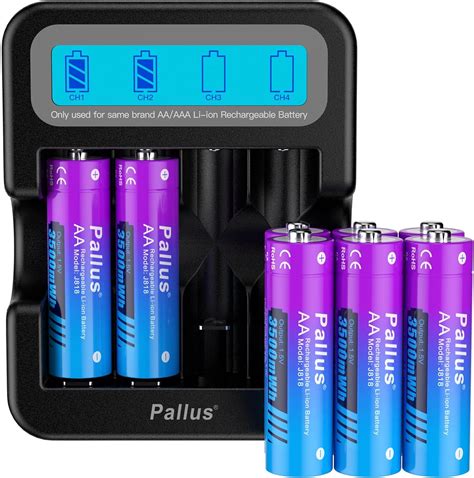 Amazon Pack Mwh Rechargeable Aa Batteries Pallus V Pre