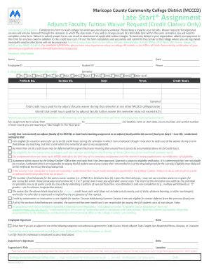 Fillable Online Maricopa County Community College District Mcccd Late