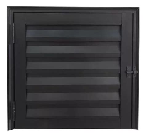 Alçapão Abrigo Porta De Alumínio Preto 60x60 S Ventilação Frete grátis