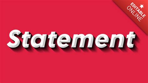 statement comic book hero style font text effect generator