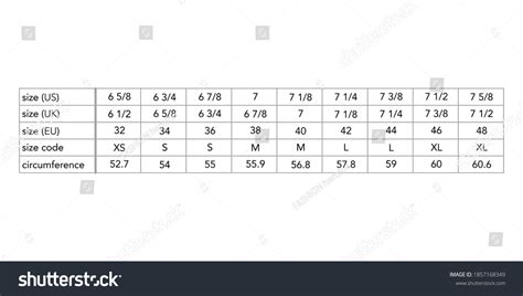 1,373 Size Chart Cm Images, Stock Photos & Vectors | Shutterstock