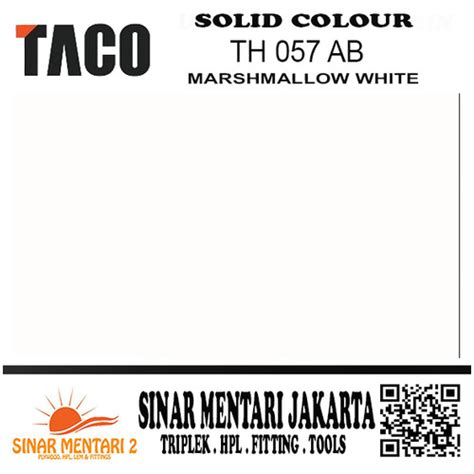 Jual Taco Hpl Solid Colour Th 057 Ab Marshmallow White Jakarta Barat