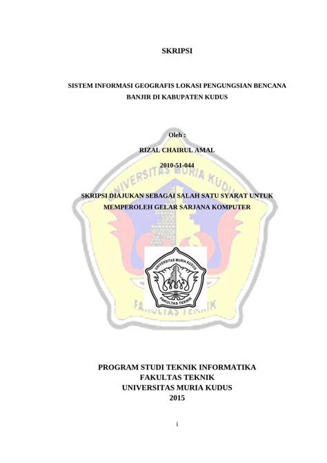 Pdf Skripsi Eprints Umk Ac Ideprints Umk Ac Id Halaman Judul