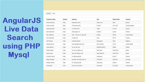 Live Mysql Data Search Using AngularJS With PHP Webslesson