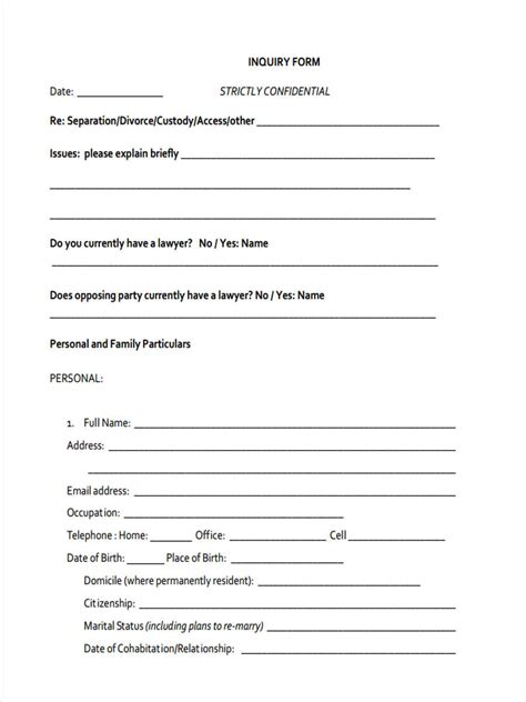 Free 11 Credit Inquiry Forms In Pdf Ms Word