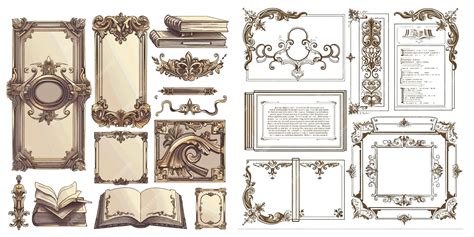 premium vector vintage book vignettes dividers corners