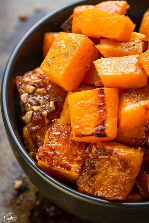 Maple Pecan Roasted Butternut Squash Life Made Sweeter