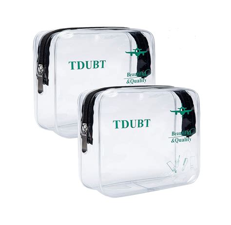 Amazon 2pcs Pack TSA Approved Clear Travel Toiletry Bag Quart