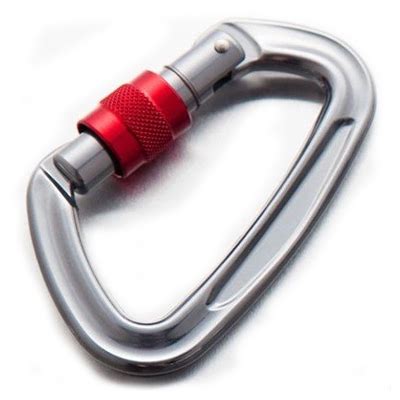 secure  adventures   dependable screw lock carabiner