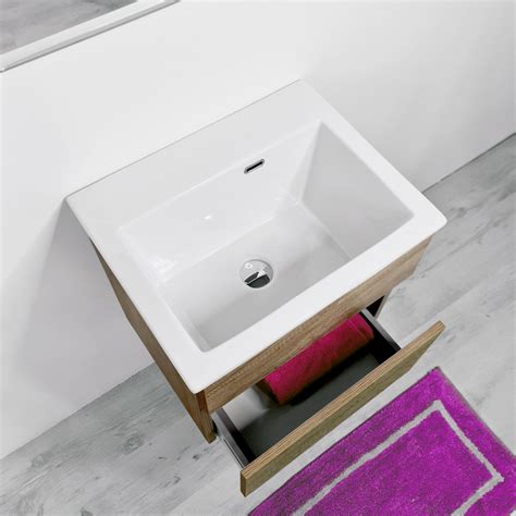 Mobile Bagno 50x40 sospeso moderno con cassetto KLARA Profondità 40