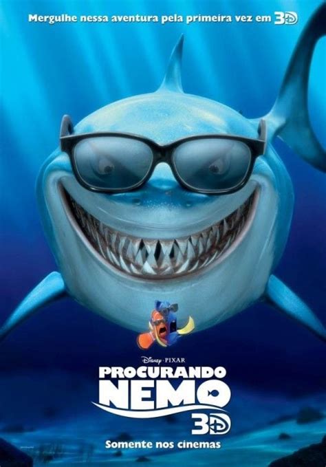 Tubarão Do Procurando Nemo - O tubarão Bruce entra na onda do 3D em novo cartaz de Procurando Nemo ...