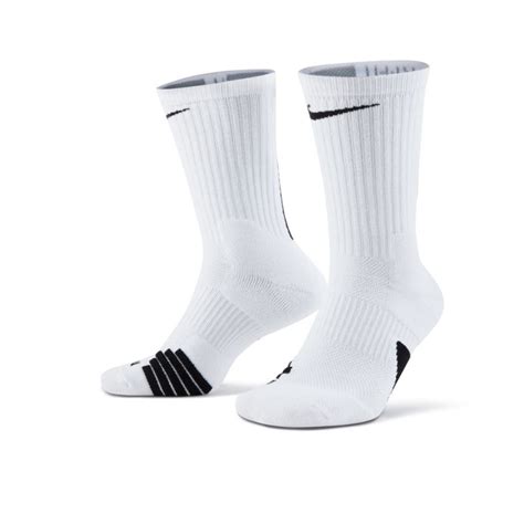 Nike Elite Crew Basketball Socks - White/Black/Black - SX7622-100