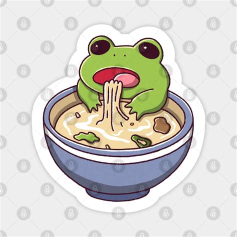 cute frog eating ramen japanese kawaii animal cute frog eating ramen