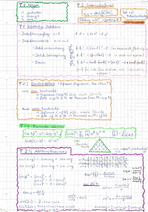 Handschriftliche Formelsammlung F R Hm H Here Mathematik Studocu