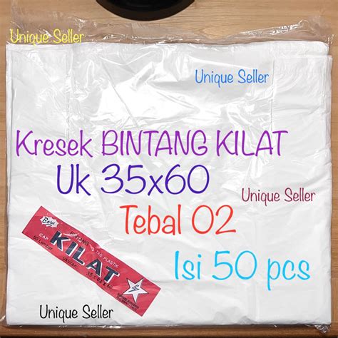 Jual Kresek Bintang Kilat X Tebal Isi Kantong Kresek Uk