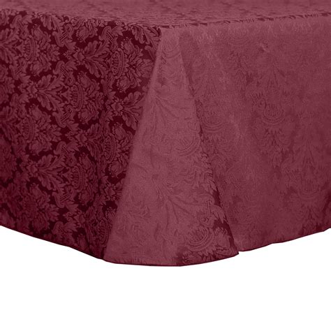 Ultimate Textile 5 Pack Damask Saxony 108 X 156 Inch Oval Tablecloth