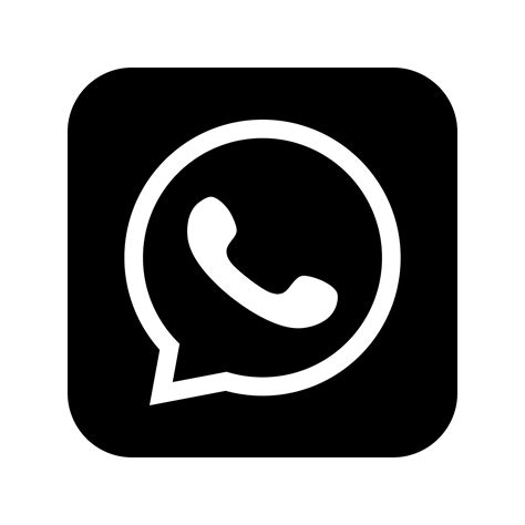 whatsapp icon black logo transparent background  png
