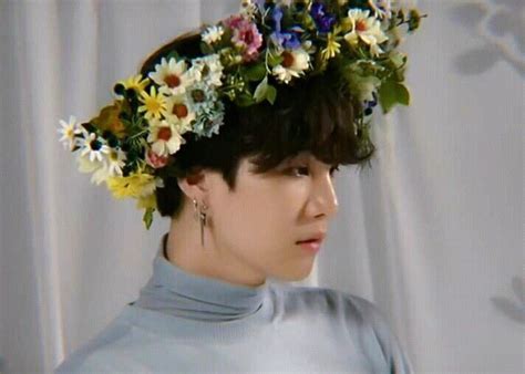 Flower Crown On A Flower Min Yoongi Bts Bts Suga Bts Yoongi