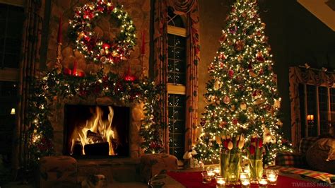 Nghe thử Classic christmas music with a fireplace and beautiful background Với những bản nhạc cổ điể