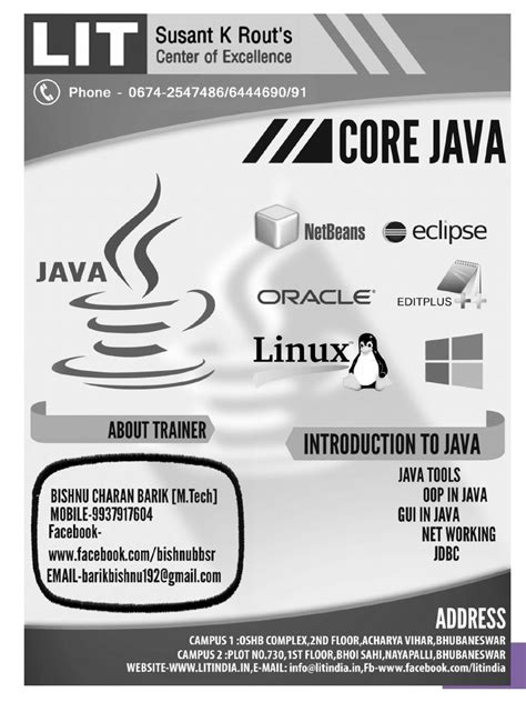 A Comprehensive Core Java Syllabus For Academic And Professional