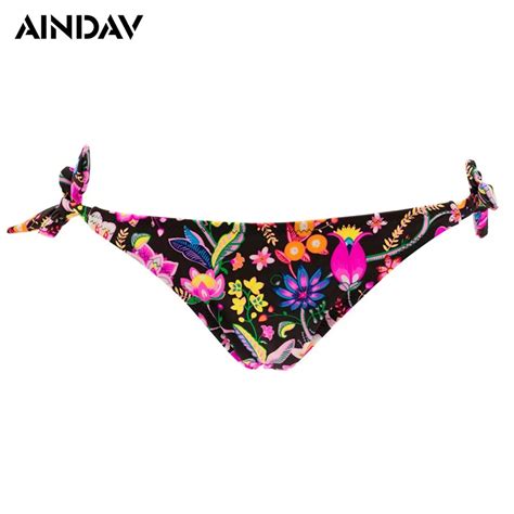 Sexy Flower Print Brazilian Bikini Bottoms Women Swimwear Women S