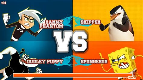 Super Brawl 2 Tag Team Danny Phantom And Dudley Puppy Vs Spongebob And