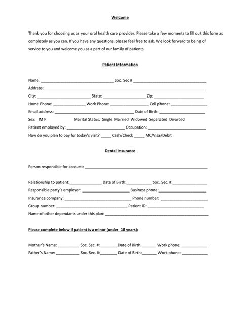 Dental Forms For Patients Fill And Sign Printable Template Online Us Legal Forms