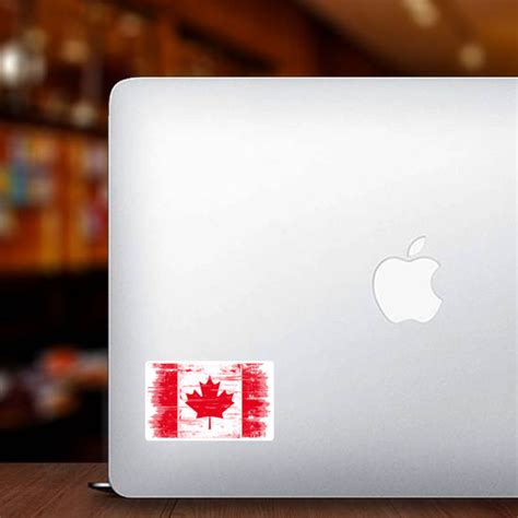 Grunge Canadian Flag Sticker