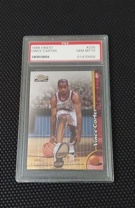 Topps Finest Vince Carter Rookie Rc Psa Gem Mint Ebay