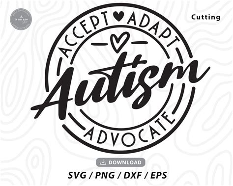 Autism Awareness Svg Accept Adapt Advocate Svgautism Etsy