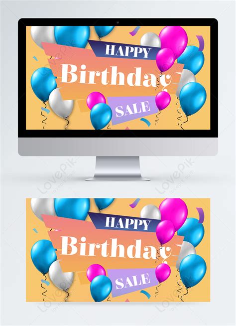 Simple modern exquisite birthday party banner template image_picture free download 465564162 ...