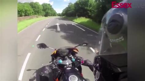 Motorcyclist Captures Terrifying Moment Car Drives Towards Him On Wrong