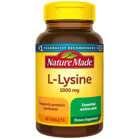 Nature Made Extra Strength L Lysine 1000mg Tablets 60 Ct Pick Up In