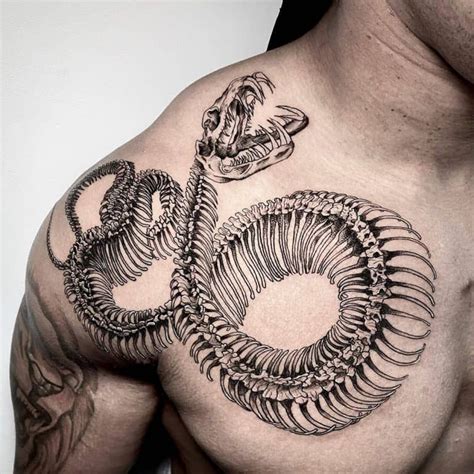 Snake Skeleton Tattoo Ideas For Men Bone Designs Artofit